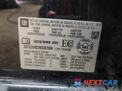 Zdjęcie 12 z 12 samochodu: 2014 GMC SIERRA K1500 SLE VIN:3GTU2UEC0EG387688 - miniatura