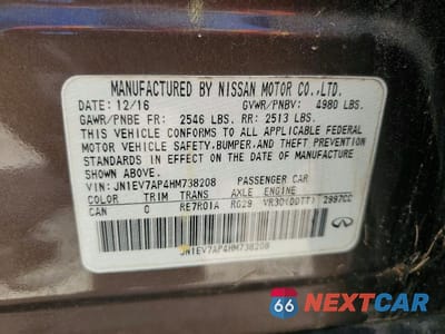 Zdjęcie 12 z 12 samochodu: 2017 INFINITI Q50 3.0T PREMIUM VIN:JN1EV7AP4HM738208 - miniatura