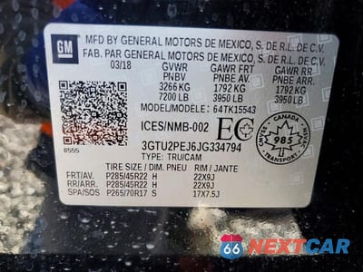 Zdjęcie 12 z 12 samochodu: 2018 GMC SIERRA K1500 DENALI VIN:3GTU2PEJ6JG334794 - miniatura