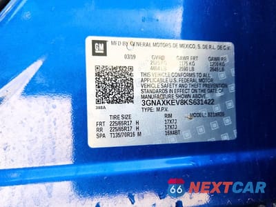 Zdjęcie 13 z 13 samochodu: 2019 CHEVROLET EQUINOX LT VIN:3GNAXKEV8KS631422 - miniatura