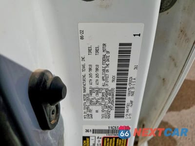 Zdjęcie 12 z 12 samochodu: 2022 TOYOTA TUNDRA SR5 VIN:5TFLA5DA1NX049393 - miniatura