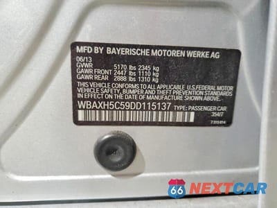 Zdjęcie 12 z 12 samochodu: 2013 BMW 528 XI VIN:WBAXH5C59DD115137 - miniatura