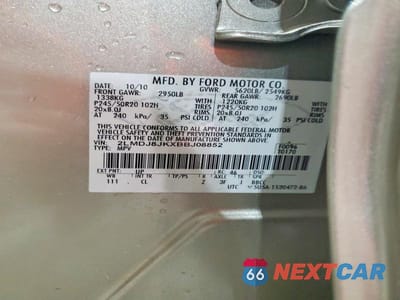 Zdjęcie 13 z 13 samochodu: 2011 LINCOLN MKX VIN:2LMDJ8JKXBBJ08852 - miniatura