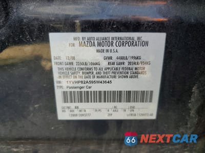 Zdjęcie 13 z 13 samochodu: 2009 MAZDA 6 I VIN:1YVHP82A595M43645 - miniatura