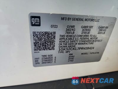 Zdjęcie 13 z 13 samochodu: 2023 GMC YUKON AT4 VIN:1GKS2CKL7PR438424 - miniatura