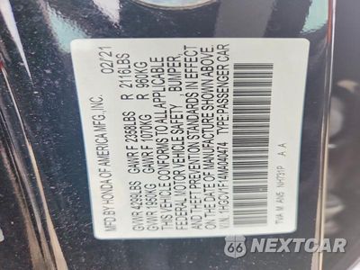 Zdjęcie 12 z 12 samochodu: 2021 HONDA ACCORD LX VIN:1HGCV1F14MA040474 - miniatura
