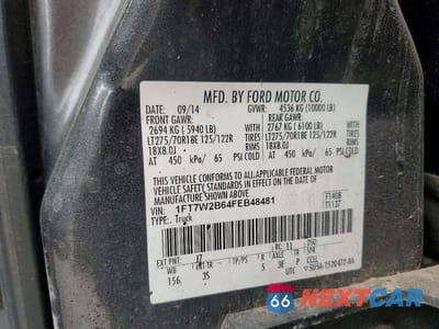 Zdjęcie 12 z 12 samochodu: 2015 FORD F250 SUPER DUTY VIN:1FT7W2B64FEB48481 - miniatura