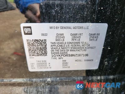 Zdjęcie 13 z 13 samochodu: 2022 CADILLAC XT6 PREMIUM LUXURY VIN:1GYKPDRS8NZ167106 - miniatura