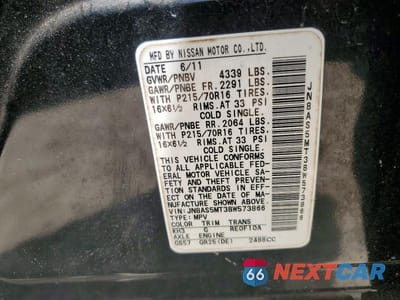 Zdjęcie 13 z 13 samochodu: 2011 NISSAN ROGUE S VIN:JN8AS5MT3BW573866 - miniatura