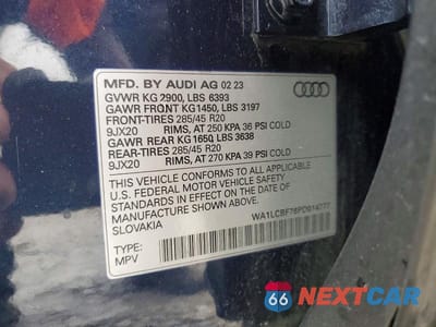 Zdjęcie 14 z 14 samochodu: 2023 AUDI Q7 PREMIUM PLUS VIN:WA1LCBF78PD014777 - miniatura