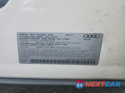 Zdjęcie 12 z 12 samochodu: 2018 AUDI Q3 PREMIUM VIN:WA1ECCFS9JR003221 - miniatura