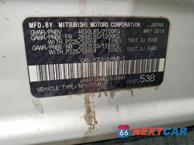 Zdjęcie 14 z 14 samochodu: 2018 MITSUBISHI ECLIPSE CROSS LE VIN:JA4AT4AA4JZ618990 - miniatura
