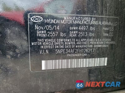 Zdjęcie 12 z 12 samochodu: 2015 HYUNDAI SONATA LIMITED VIN:5NPE34AF2FH126217 - miniatura