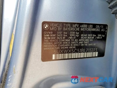 Zdjęcie 13 z 13 samochodu: 2011 BMW X3 VIN:5UXWX5C51BL713273 - miniatura
