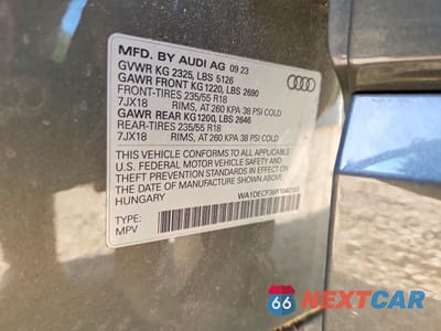 Zdjęcie 12 z 12 samochodu: 2024 AUDI Q3 PREMIUM S LINE 45 VIN:WA1DECF38R1040155 - miniatura