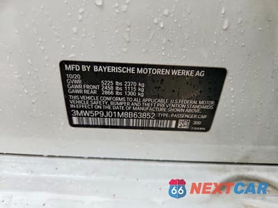 Zdjęcie 12 z 12 samochodu: 2021 BMW 330XE VIN:3MW5P9J01M8B63852 - miniatura