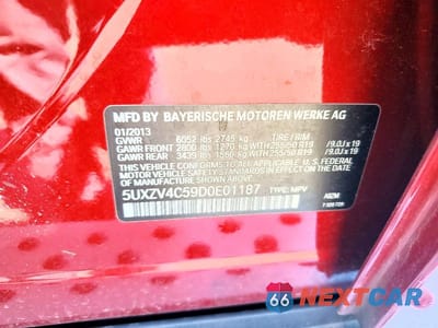 Zdjęcie 12 z 12 samochodu: 2013 BMW X5 XDRIVE35I VIN:5UXZV4C59D0E01187 - miniatura