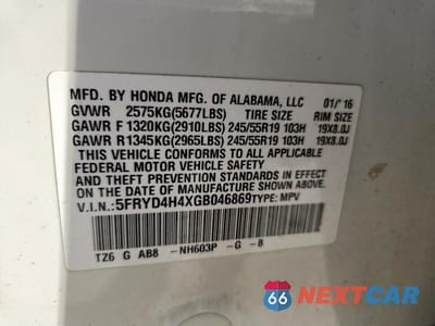 Zdjęcie 13 z 13 samochodu: 2016 ACURA MDX TECHNOLOGY VIN:5FRYD4H4XGB046869 - miniatura