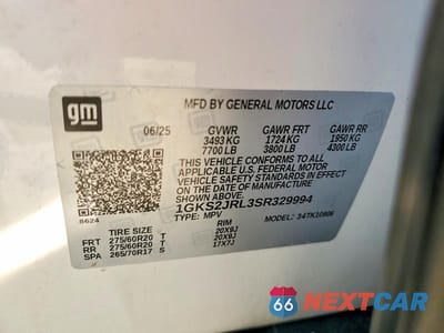 Zdjęcie 13 z 13 samochodu: 2025 GMC YUKON XL DENALI VIN:1GKS2JRL3SR329994 - miniatura
