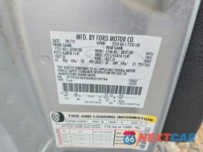 Zdjęcie 12 z 12 samochodu: 2013 FORD F150 SUPERCREW VIN:1FTFW1EF5DKD15754 - miniatura