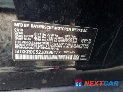 Zdjęcie 13 z 13 samochodu: 2018 BMW X5 XDRIVE35I VIN:5UXKR0C52J0X99477 - miniatura