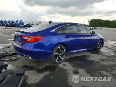 Trzecie zdjęcie samochodu z tyłu: 2018 HONDA ACCORD SPORT VIN:1HGCV1F35JA193538 - miniatura