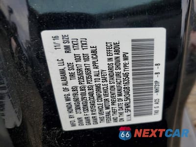 Zdjęcie 12 z 12 samochodu: 2016 HONDA ODYSSEY SE VIN:5FNRL5H34GB163546 - miniatura