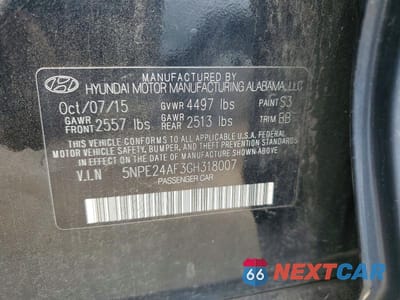 Zdjęcie 12 z 12 samochodu: 2016 HYUNDAI SONATA SE VIN:5NPE24AF3GH318007 - miniatura