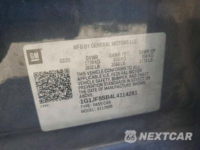 Zdjęcie 12 z 12 samochodu: 2020 CHEVROLET SONIC PREMIER VIN:1G1JF5SB4L4114281 - miniatura