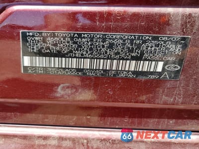 Zdjęcie 13 z 13 samochodu: 2008 LEXUS ES 350 VIN:JTHBJ46G682158794 - miniatura