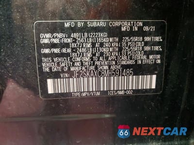 Zdjęcie 13 z 13 samochodu: 2021 SUBARU FORESTER TOURING VIN:JF2SKAXC8MH591485 - miniatura