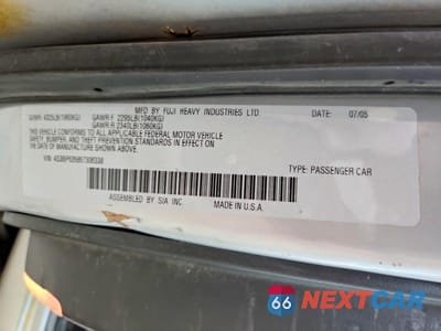 Zdjęcie 12 z 12 samochodu: 2006 SUBARU LEGACY 2.5I LIMITED VIN:4S3BP626867306338 - miniatura