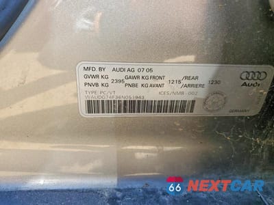Zdjęcie 12 z 12 samochodu: 2006 AUDI A6 3.2 QUATTRO VIN:WAUDG74F36N051943 - miniatura