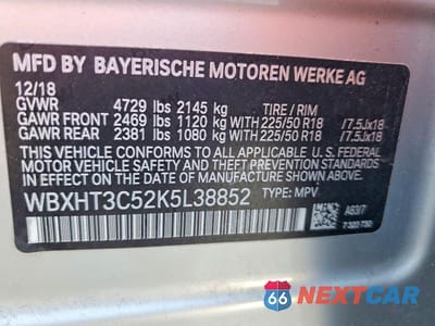 Zdjęcie 13 z 13 samochodu: 2019 BMW X1 XDRIVE28I VIN:WBXHT3C52K5L38852 - miniatura