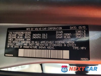 Zdjęcie 14 z 14 samochodu: 2011 VOLVO XC60 T6 VIN:YV4902DZ8B2135565 - miniatura