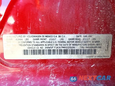 Zdjęcie 12 z 12 samochodu: 2007 VOLKSWAGEN JETTA 2.5 OPTION PACKAGE 1 VIN:3VWSF71KX7M022026 - miniatura