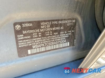 Zdjęcie 12 z 12 samochodu: 2011 BMW 328 XI VIN:WBAPK7C50BA975004 - miniatura