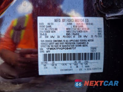 Zdjęcie 13 z 13 samochodu: 2023 FORD EXPLORER LIMITED VIN:1FMSK7FH2PGB48737 - miniatura