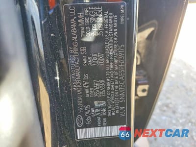 Zdjęcie 12 z 12 samochodu: 2023 HYUNDAI TUCSON SEL VIN:5NMJBCAE5PH239175 - miniatura