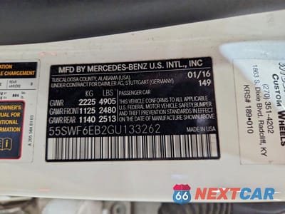 Zdjęcie 12 z 12 samochodu: 2016 MERCEDES-BENZ C 450 4MATIC AMG VIN:55SWF6EB2GU133262 - miniatura