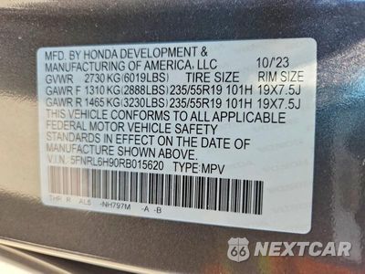 Zdjęcie 14 z 14 samochodu: 2024 HONDA ODYSSEY ELITE VIN:5FNRL6H90RB015620 - miniatura