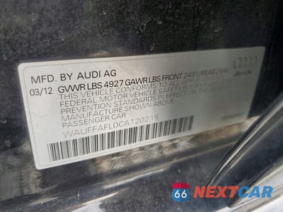Zdjęcie 12 z 12 samochodu: 2012 AUDI A4 PREMIUM PLUS VIN:WAUFFAFL0CA120215 - miniatura