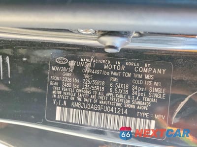 Zdjęcie 13 z 13 samochodu: 2015 HYUNDAI TUCSON LIMITED VIN:KM8JU3AG9FU041214 - miniatura
