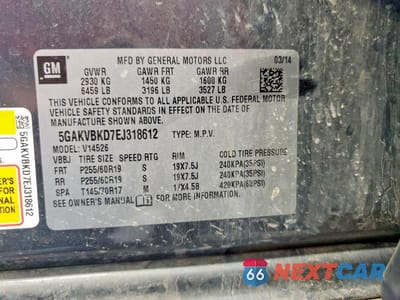 Zdjęcie 13 z 13 samochodu: 2014 BUICK ENCLAVE VIN:5GAKVBKD7EJ318612 - miniatura