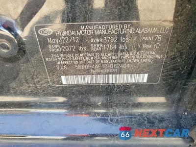 Zdjęcie 12 z 12 samochodu: 2013 HYUNDAI ELANTRA GLS VIN:5NPDH4AE4DH182404 - miniatura