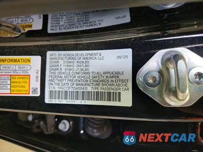 Zdjęcie 12 z 12 samochodu: 2025 HONDA ACCORD HYBRID SPORT-L VIN:1HGCY2F75SA055435 - miniatura