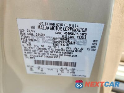 Zdjęcie 13 z 13 samochodu: 2005 MAZDA TRIBUTE VIN:4F2CZ94155KM49325 - miniatura