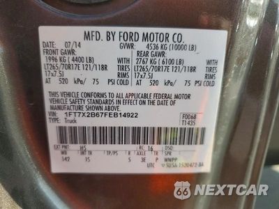Zdjęcie 12 z 12 samochodu: 2015 FORD F250 SUPER DUTY VIN:1FT7X2B67FEB14922 - miniatura