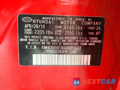 Zdjęcie 12 z 12 samochodu: 2010 HYUNDAI ELANTRA TOURING GLS VIN:KMHDB8AE8AU085633 - miniatura