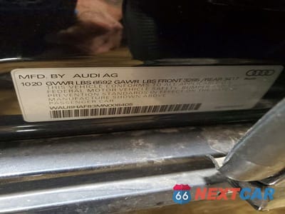 Zdjęcie 13 z 13 samochodu: 2021 AUDI A8 L E VIN:WAU8HAF83MN008405 - miniatura